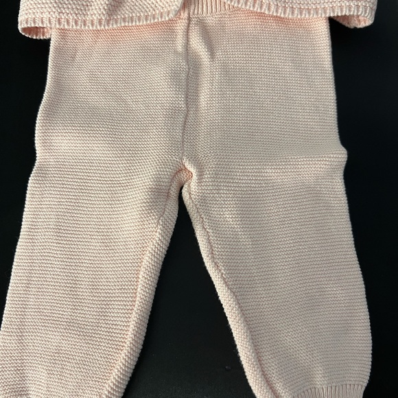 GAP Pink Knit Baby Hoodie and Pants Set - Picture 5 of 5